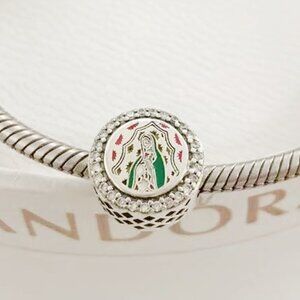 Pandora Virgin of GUADALUPE Charm Mexican Doll S925 ale Pendant